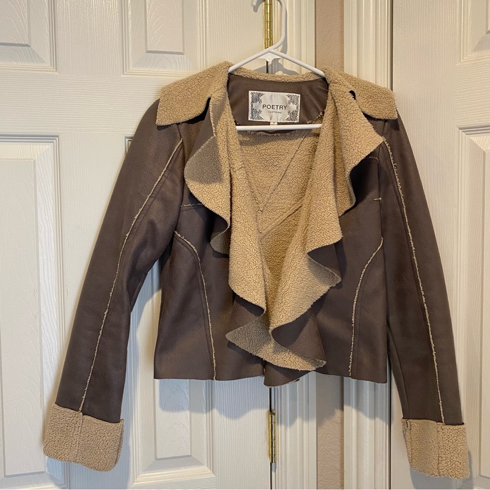 Poetry Clothing Faux Leather Jacket